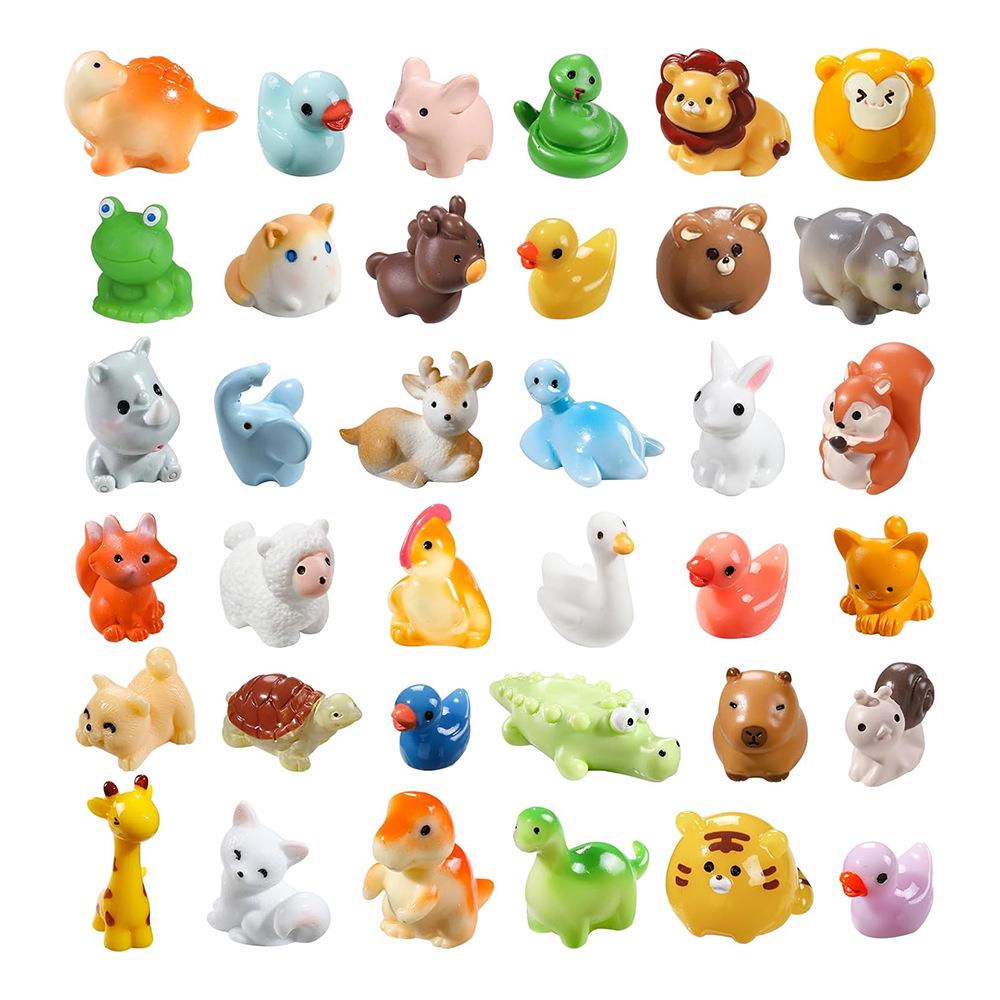 

Micro Landscape Mini Resin Animal Ornaments - Cute Cartoon Garden Decor