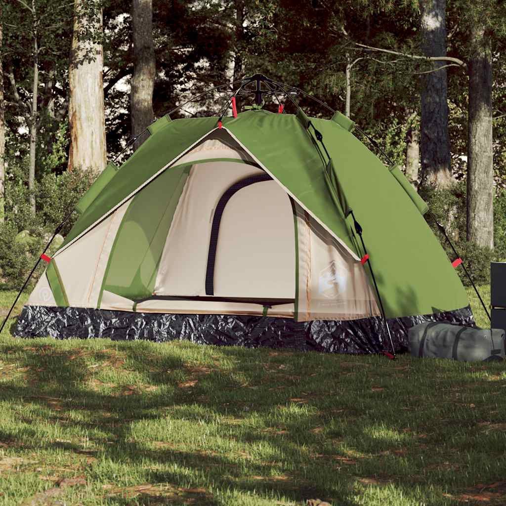 Vidaxl Tourist Tent, 2-Person, Green, Quick Setup