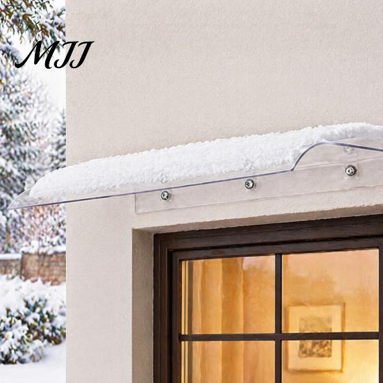Home Window Rain Guard Exterior Awning, Invisible Shelter Cover, Outside Front Door Canopy, Heavy Duty Protection Weatherproof PET Awnings for