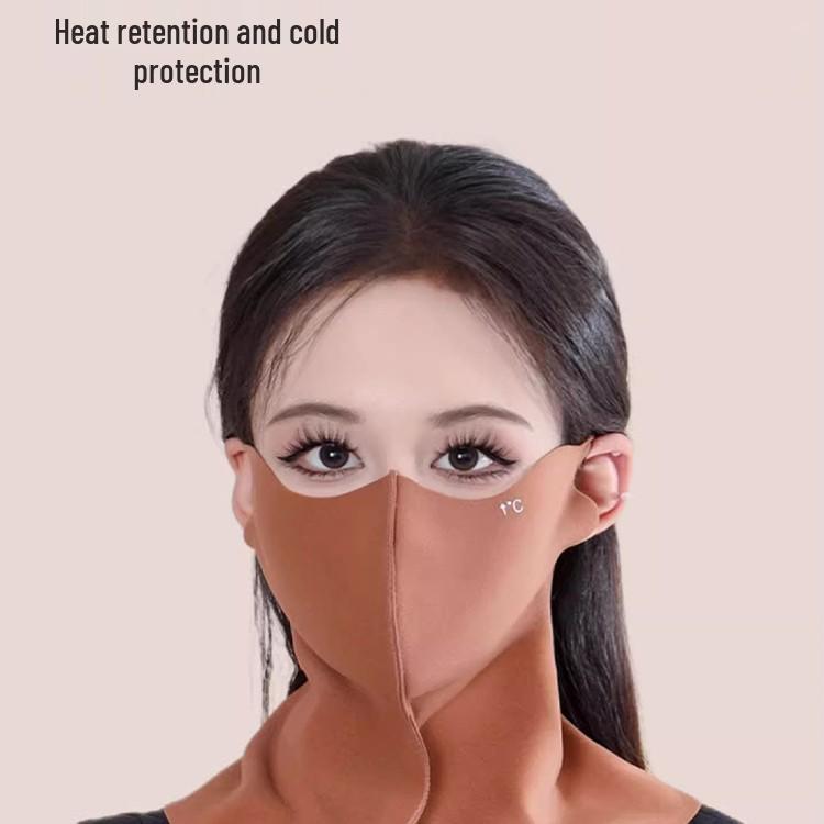 

Newcomer Offer: Solid Color Winter Face Mask with Earloops for Women - Full Coverage for Cycling Dark Gray [One Piece]