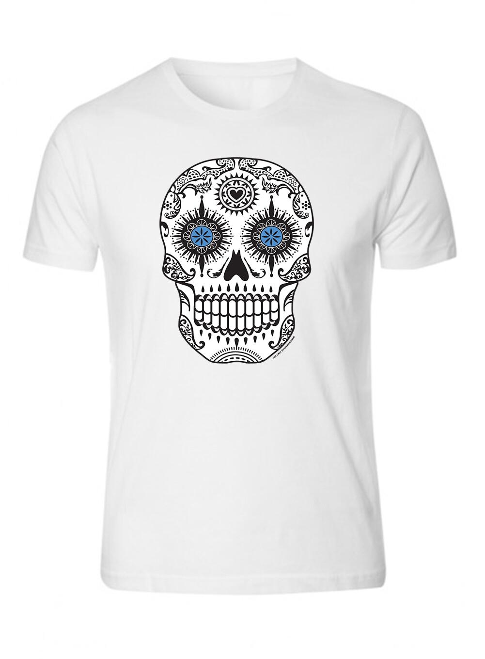 Sugar Skull Roses Eyes Day of The Dead Mexican Gothic Los Muertos T-Shirt Tee S