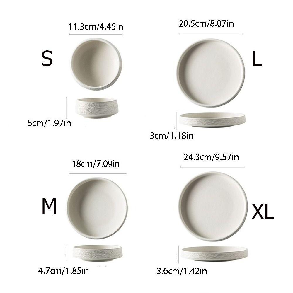 Japanese Style Ceramic Western Dish Durable Retro Steak Plate Multi-Function Creative Storage Tray Commercial