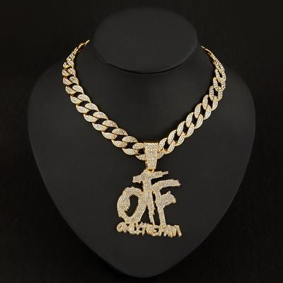 Collana con Ciondolo in Lega Stile Aperto Hip Hop per Uomini Donne - Catena Luminosa al Buio per Feste, Club Notturni, Danza, Gioielli Gotici Unisex