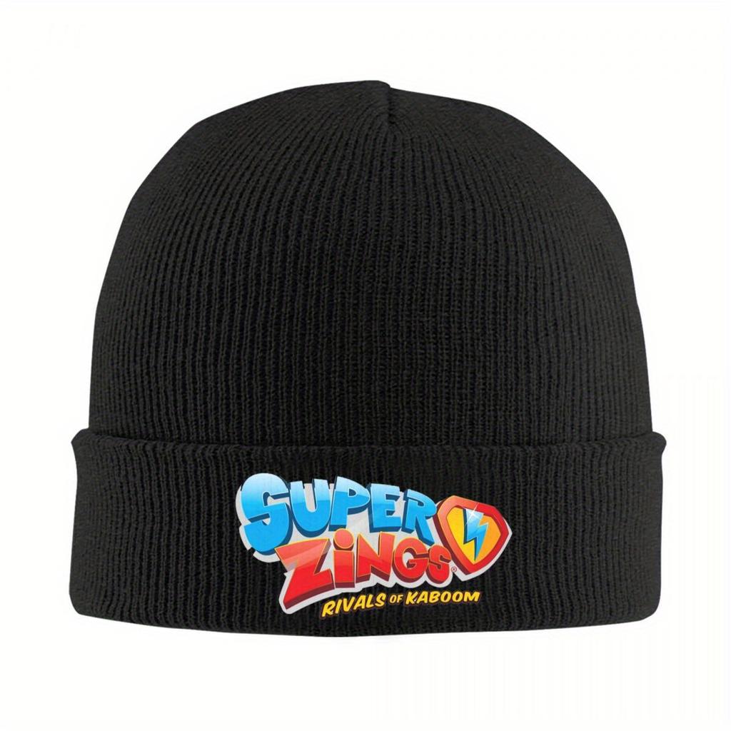 Superthings Warm Knitted Cap Hip Hop Bonnet Hat Autumn Winter Outdoor Beanies Hats for Unisex Women Adult