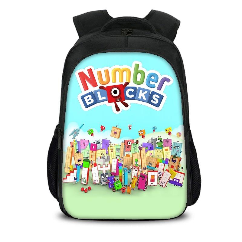 

Kids Boys Girls Numberblocks Backpack School Bag Travel Rucksack Large Capacity Durable Nylon Material Spacious 20l Capacity Multiple Compartments StyleH