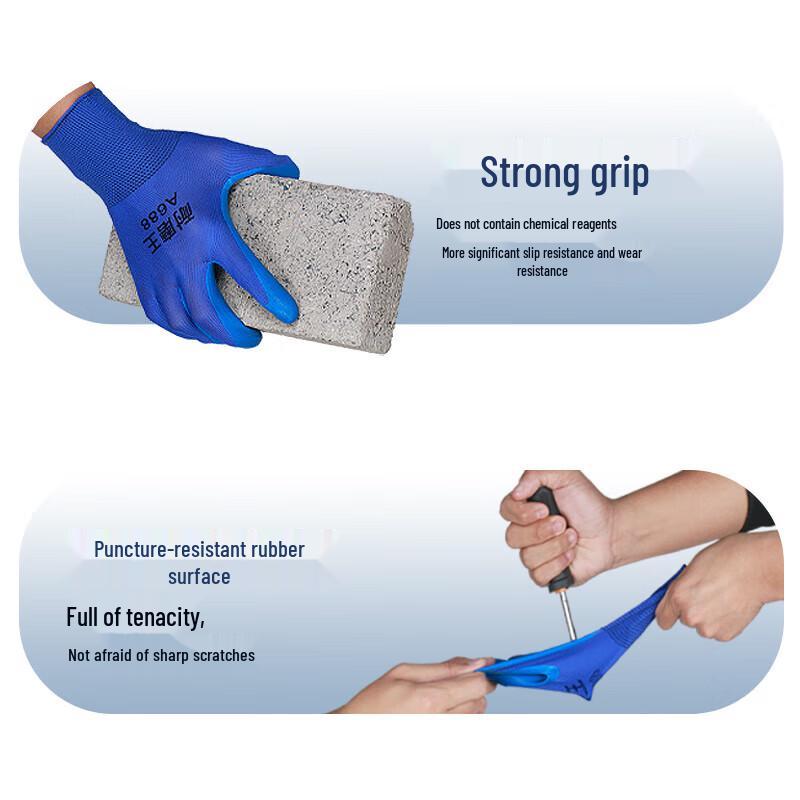Wear-Resistant Industrial Dipped Work Gloves