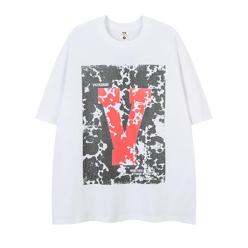 

Мужская повседневная футболка с коротким рукавом, летняя, новая, свободная, универсальная, тонкая, с коротким рукавом, с круглым вырезом 3XL белый