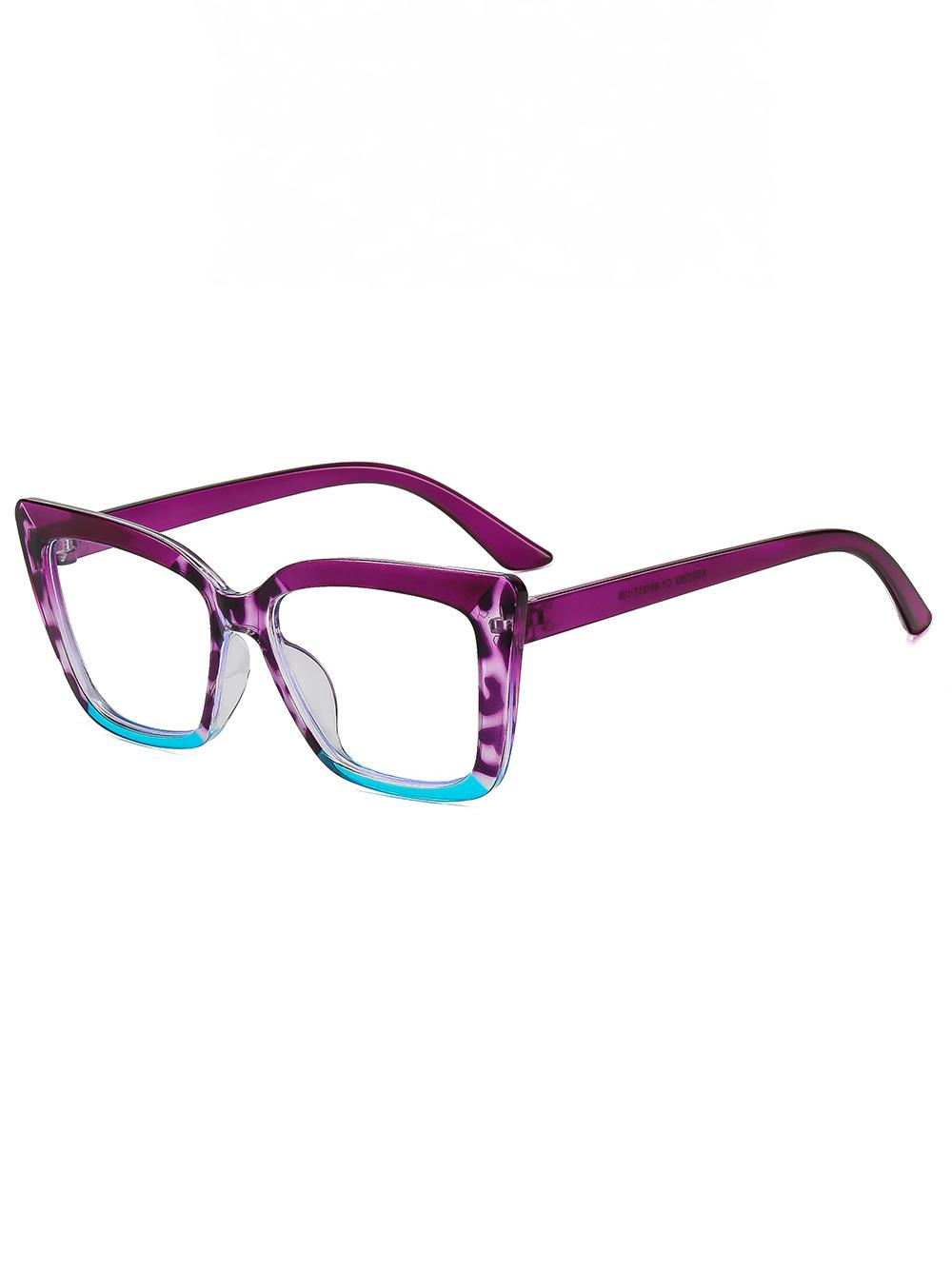 

Y2K Oversized Women Square Glasses Gradient Tortoise Frame UV Protection Fashion Eyewear for Female Daily Wear KJ123