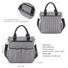 Classic Striped Mommy Bag – Large Capacity, Multi-Compartment, Wear-Resistant, with Load-Reducing Shoulder Strap for Travel