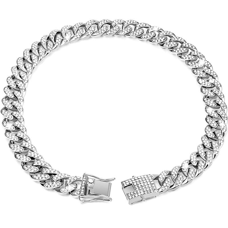 Dog Chain Collar Luxury Gold Pet Metal Chain Collar For Small Medium Large Dogs Cats Pet Jewelry Necklace Accessorie