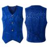 Men's Medieval Clothing Retro Casual Vest Halloween Tuxedo Jacket Medieval Costume Sleeveless Lapel Gentleman Party Renaissance Tailcoat