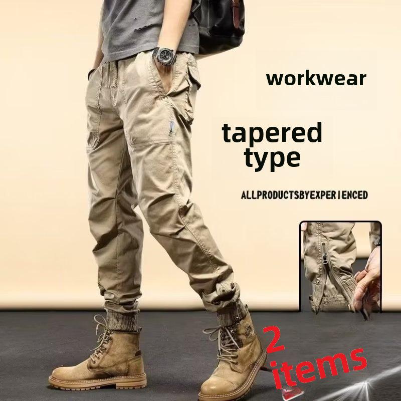 2023 Men's Tapered College Style Casual Overalls – Spring/Autumn Outdoor Sports Trend