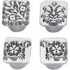 12PCS Leather Stamping Tools, 12 Patterns Zinc Alloy Leather Craft Stamps Punch Set Tool, Flower Design Leather Stamper for Leather Craft DIY Jewelry