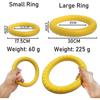 Dog Fitness Ring, Dog Bite Ring,Interactive Tug of War Training Ring  ,29cm(Yellow,Large)
