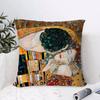 Gustav Klimt Oil Painting Pillow Case Ultra Soft Skin Friendly Fabric Cloud Like Comfort & Concealed Zipper