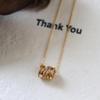 Fashion Zirconium Necklace Round Pop Love Language Collarbone Chain Simple Accessories Internet Celebrities
