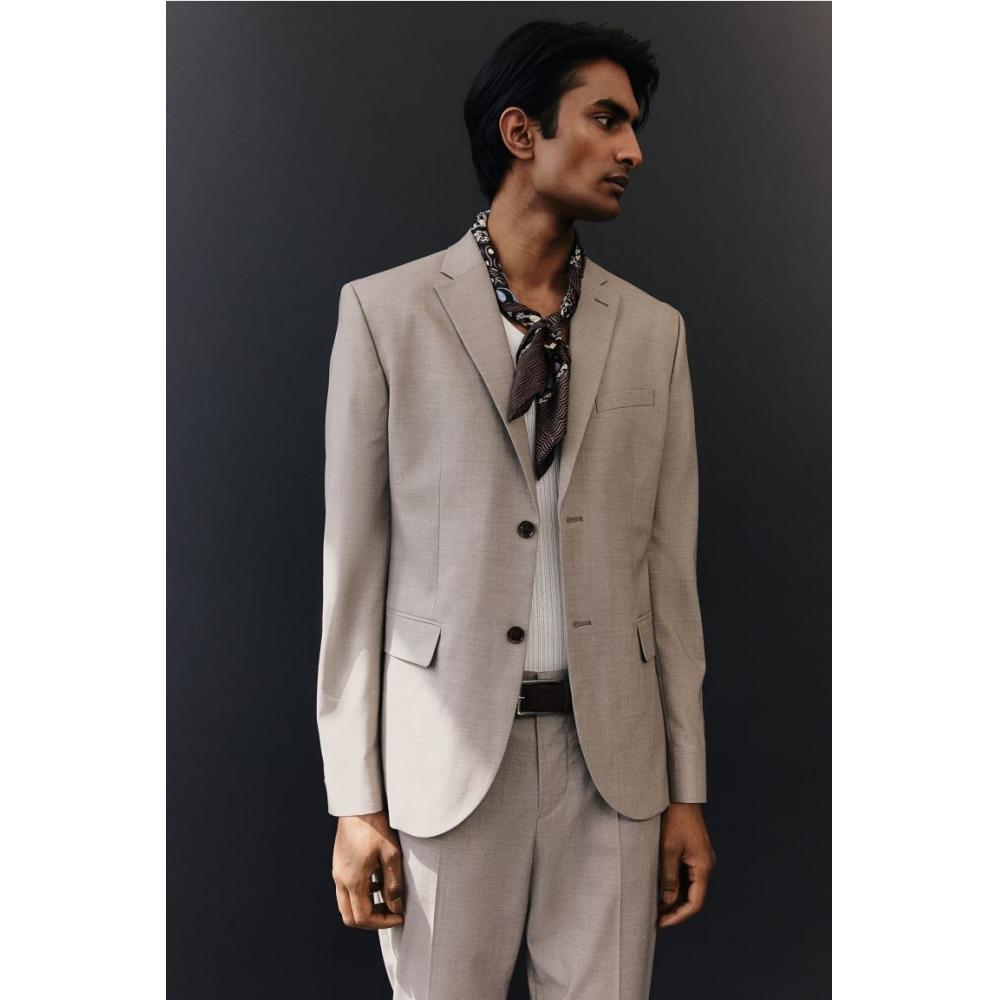 H M sliM Fit Suit Pants Grey