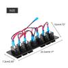 6 Gang Red LED Rocker Switch Panel with Voltmeter for Car RV Boat Yacht Marine 12V-24V