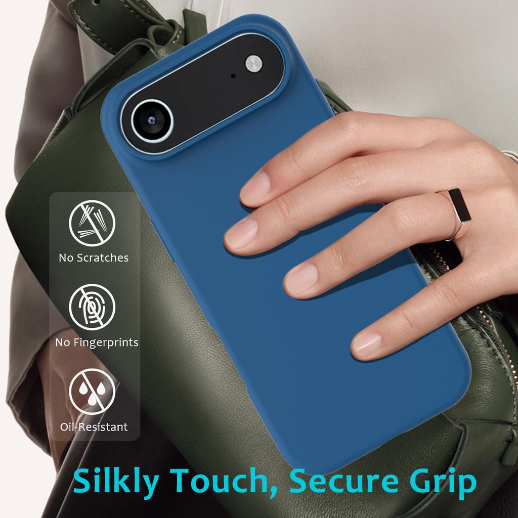 Jednoduchý tekutý silikonový kryt na telefon pro IPhone 17 Air 16 15 14 13 12 Pro Max 17Pro Nárazuvzdorný zadní kryt Shell Capa