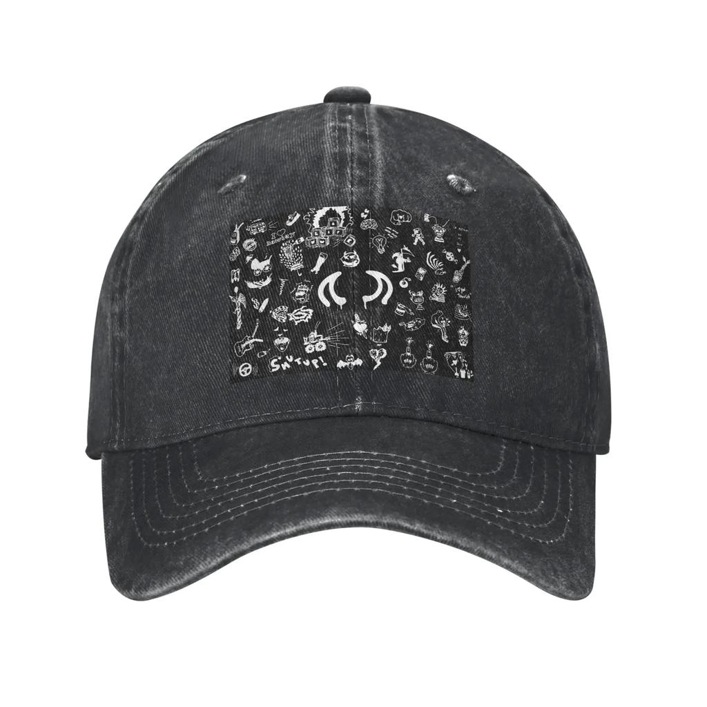 Yungblud Drawings Tattoo Sheet Denim Fabric Cap Casual Baseball Caps Adjustable Hat Summer Unisex Baseball Hats