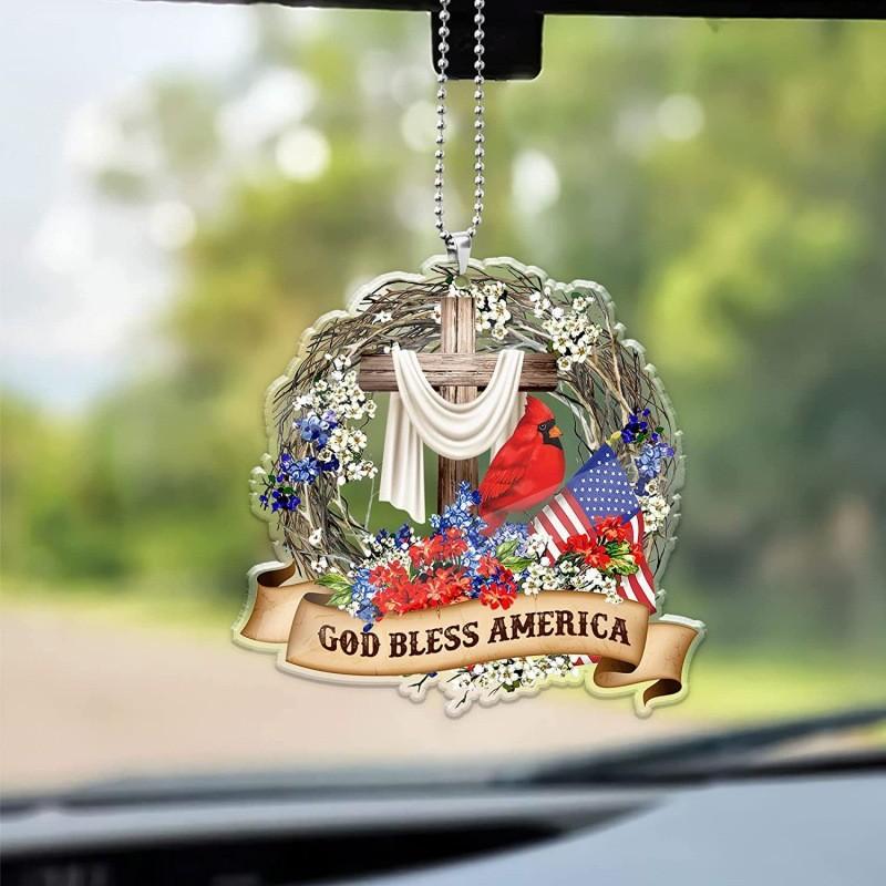 Eyecatching American Acrylic Eagle Flag Car Ornament Colorful Hangings For Home Decor
