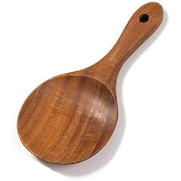 Natural Wooden Rice Spoon Non-stick Rice Paddle Rice Scooper Rice Serving Spoon Rice Spatula for Rice Potato Salads, Wooden Serving Spoons Serving