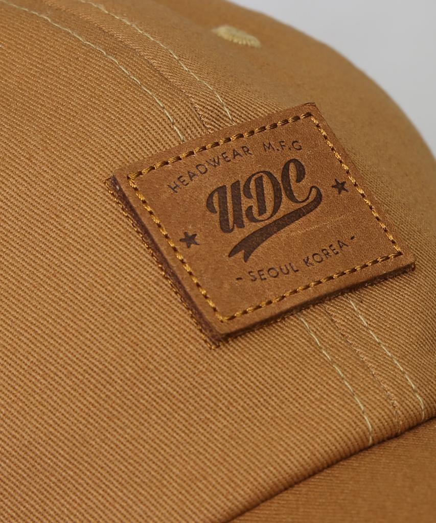 Eondeokeonteulol Cotton Logo Ball Cap Leather Udc / Authentic B B / Desert Mud