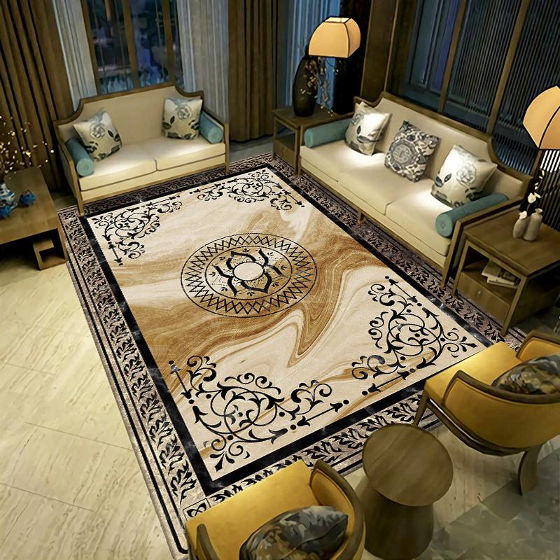 Persian Living Room Carpet  Bedroom Bedside Carpet Retro Ethnic Style Carpet Hotel Home Stay Carpet