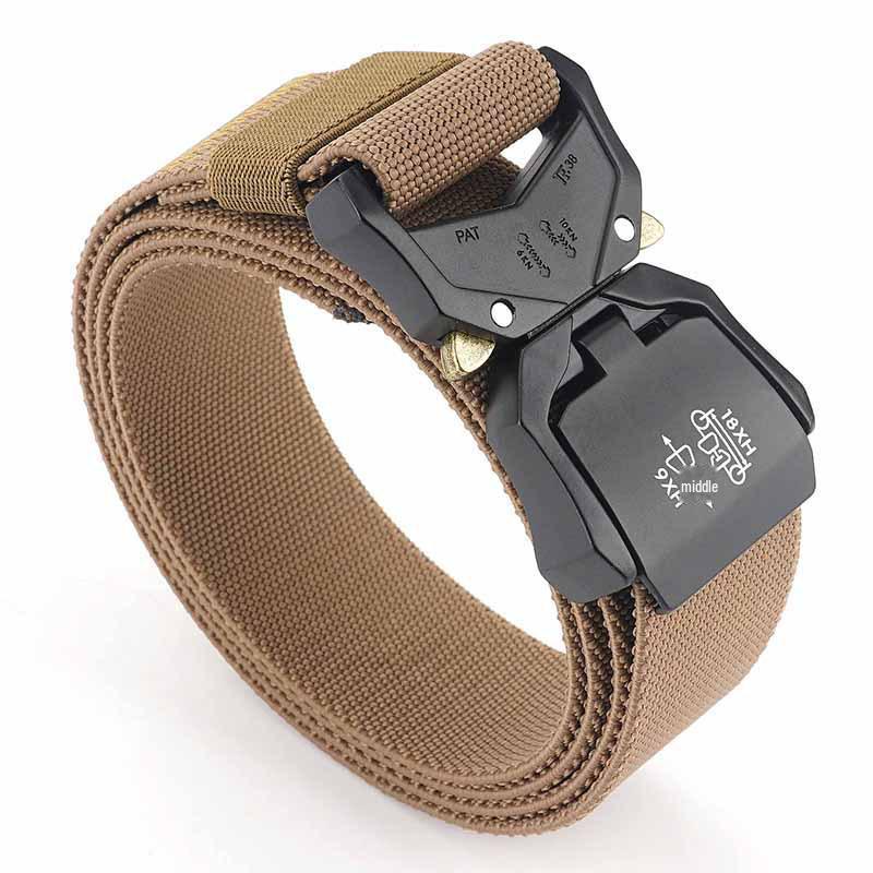 Men's Tactical Quick Release Aluminum Alloy Belt for Outdoor Sports & Military Enthusiasts