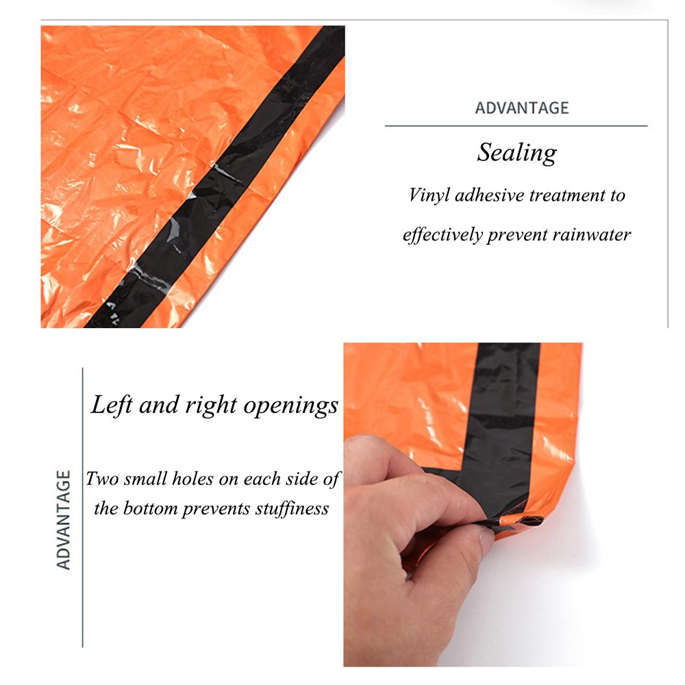 1 Piece Emergency Sleeping Bag Portable Reusable Thermal Life-saving Sleeping Bag Thickened Waterproof Thermal Insulation Life-saving Blanket