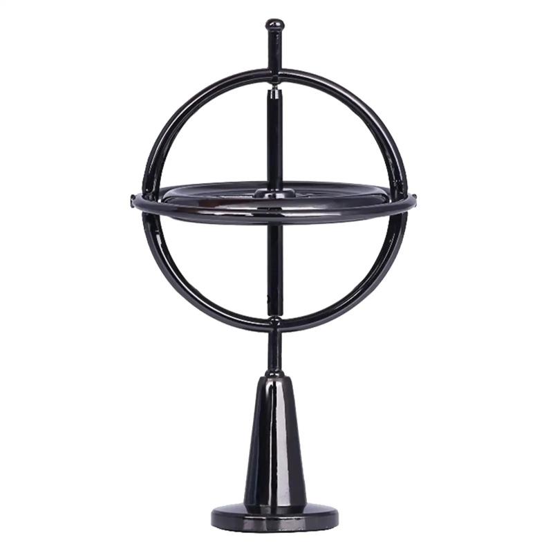 Metal Self-balancing Finger Gyroscope Toy Anti-gravity Colorful Metal Gyro Adults Kids Decompression Relief Spinning Toy Gift