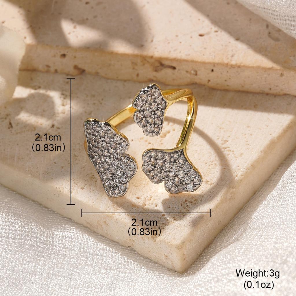 Light Luxury High-end Pleated Lace Zircon Ring Female Niche Design Personality Temperament Simple Index Finger Ring