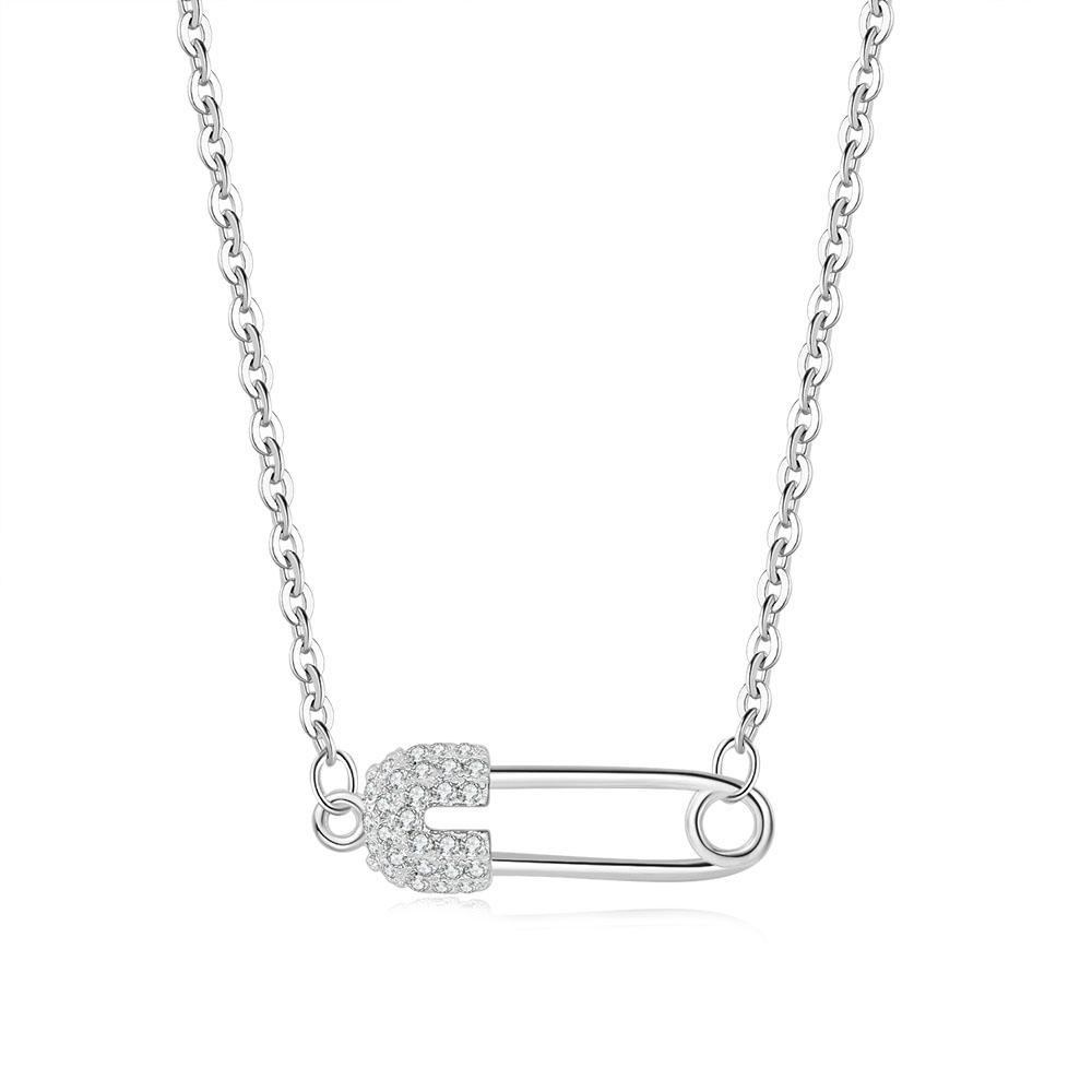 

ZHOUYANG Pendant Necklace For Women Unique Hollow Out Zircon Pin 3 Color Collarbone Chain Gift Fashion Jewelry KBN260
