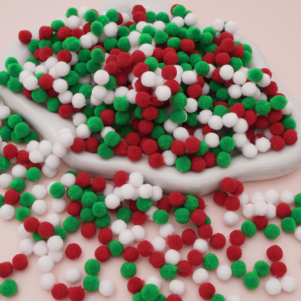 998Pcs Coloful Pom Poms Bulk Small Fuzzy Balls, Available in 10 styles, 0.39 Sizes Pompoms for Crafts, Christmas, Wedding Home