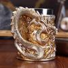Oriental Dragon Grail: Retro Gold Wine Glass Ornament Gift