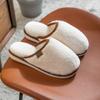 Men's and Women's New Cotton Slippers Home Furnishing Plush Slippers Thick Home Autumn and Winter Home Couple Shoes