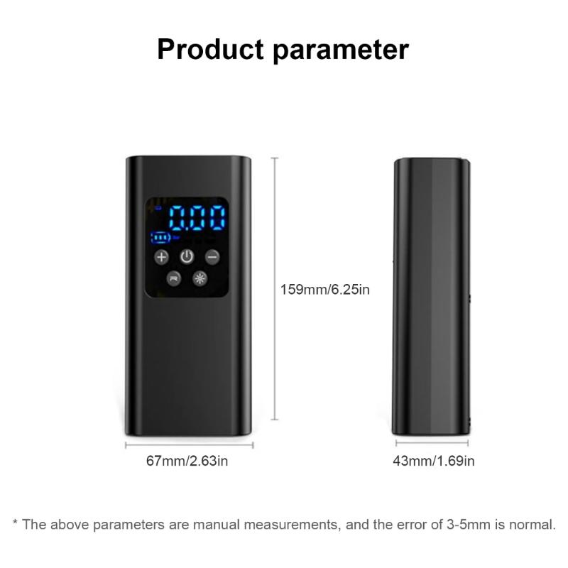 Tire Inflator with Backlight Digital Display Screen and Flashlight Portable Car Air Compressor Universal Air Pumps