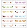 12pcs Waterproof Halloween Face Tattoo Portable Halloween Bat Face Stickers  Enhance Atmosphere