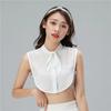 Perfect Match Fashion Bowknots Fake Collar Tie Ladies White Shirt Detachable False Collar Lapel Blouse Top Decor Clothes Accessories