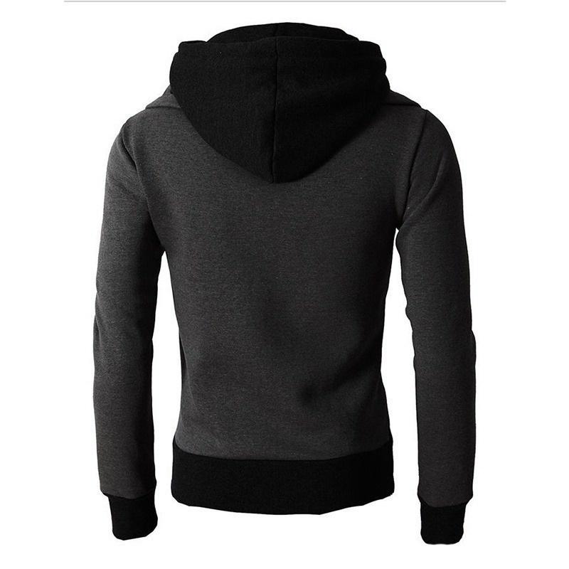 Men's Thickened Hoodies Double Zipper Assassin's Creed Autumn and Winter Slim Coat