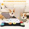 4/6 Pcs Dog Communication Buttons with Nonslip Mat Voice Recording Button for Pet Training Buzzer 30 Second Record Playback
