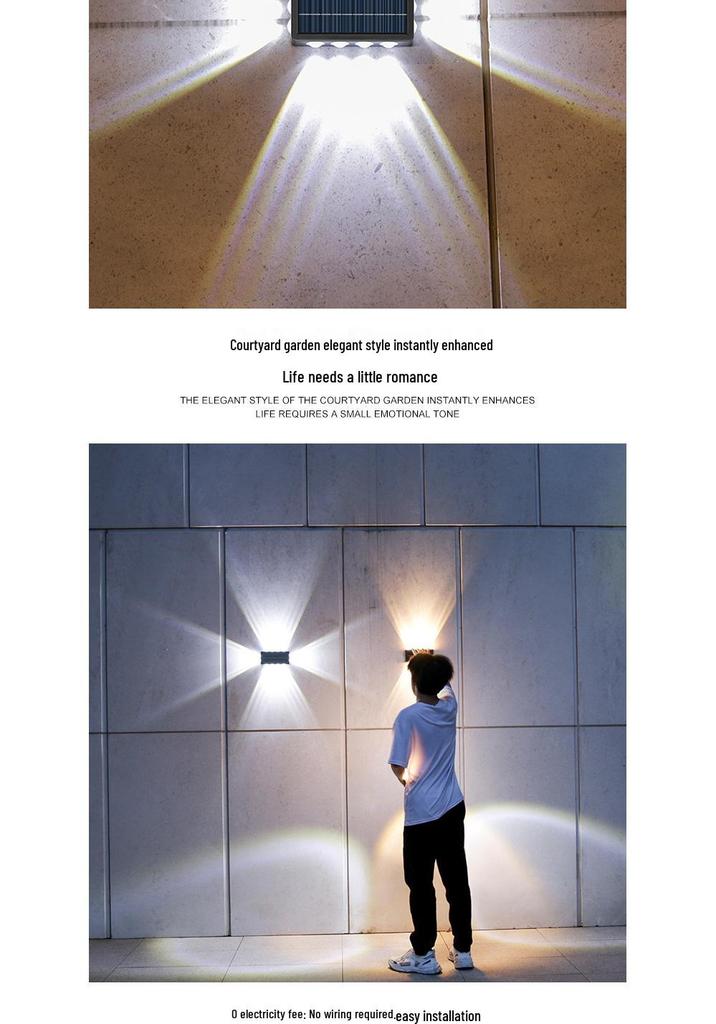 Waterproof Outdoor Solar Wall Light - Garden Villa, Courtyard & Balcony Decorative Lamp