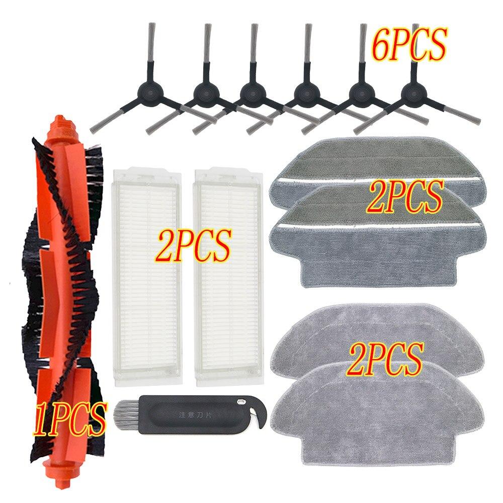 Main Brush Hepa Filter Side Brush Mop Cloth for Xiaomi Robot Vacuum Cleaner STYJ02YM Conga 3490 Viomi V2 PRO Filter V-RVCLM21B