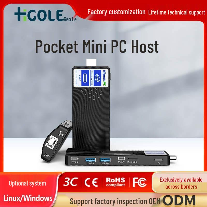 PCSTICK Mini Host: 4K HD Video Game Mini PC J4115