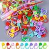 Handmade Clear Color Stitch Markers for Knitting & DIY Projects - Small Pins for Sweaters & Shoes