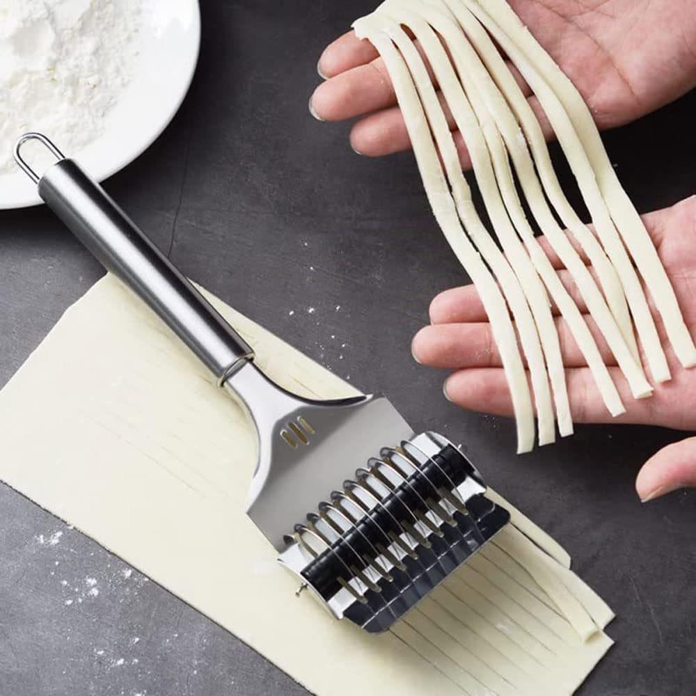 Elegant Steel Stainless Noodle Slicer Contemporary Kitchen Essential Dough Tool