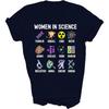 MIRABOZZI Women In Science Feminist Stem Girls Empowerment Scientist Feminism Womens Rights Unisex Shirt Gift T-Shirt (Navy;S)
