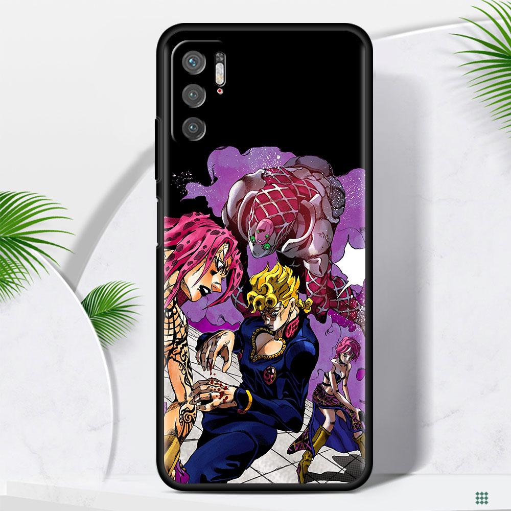 Etui na telefon do Xiaomi Redmi Note 11 10 Pro 9 9S 10S 8 7 8T K40 9A 9C 9T Modna obudowa silikonowa miękka okładka Anime Cartoon J-Jojo