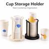 Household Paper Cup Holder Minimalist Disposable Cup Storage Rack for Desktop Coffee Milk Tea Cup Kitchen Organizer Set Pack