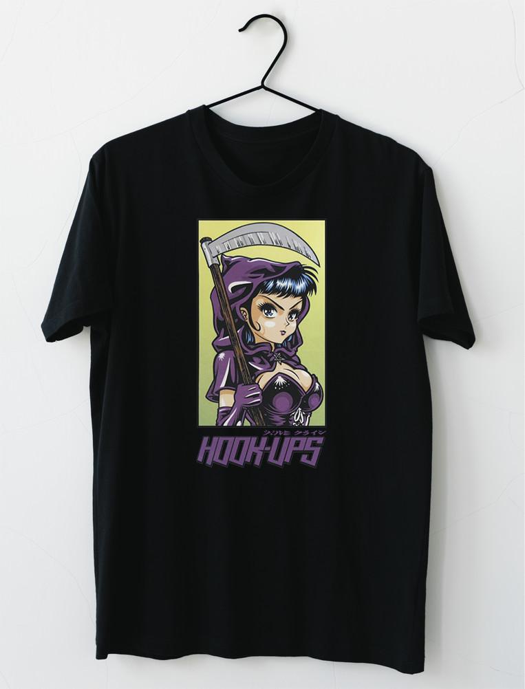 Hookups Sakteboard Grim Reaper Girl T-shirt S4XL S